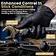 black latex gloves powder free